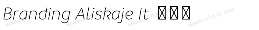 Branding Aliskaje It字体转换